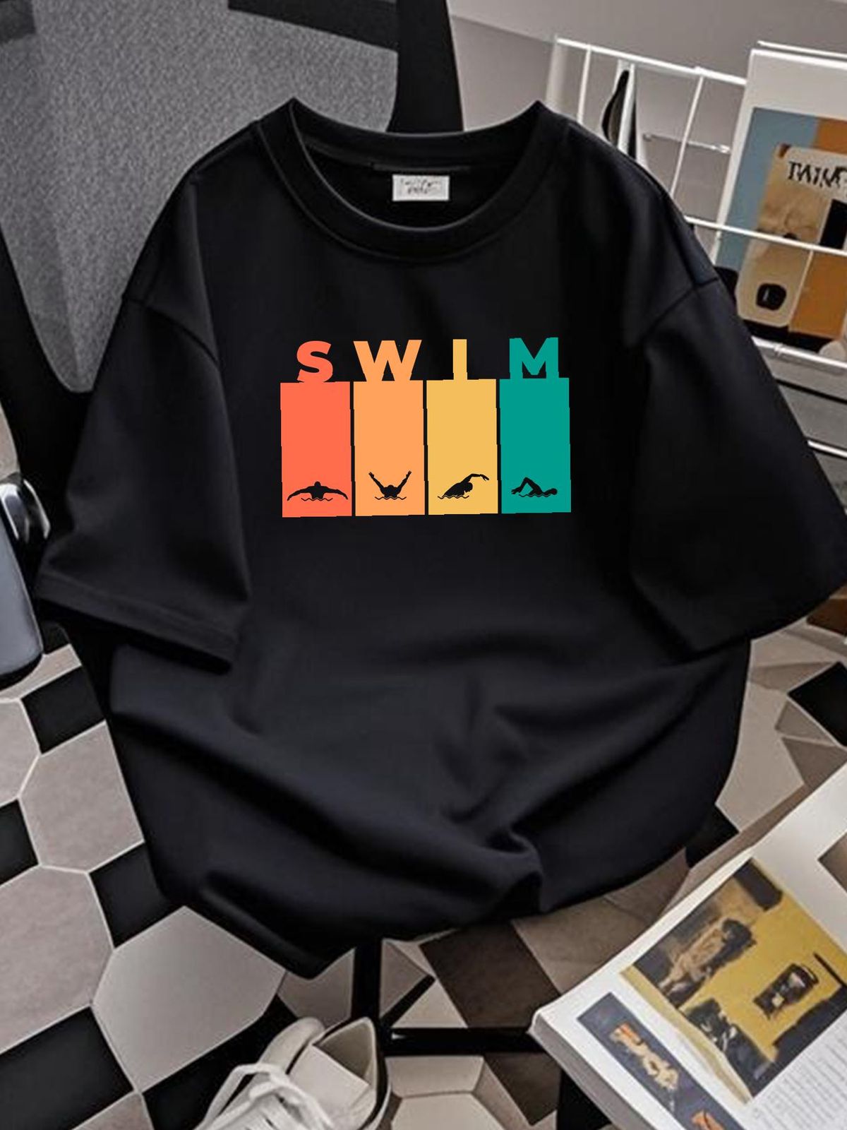Cool Swimming For Swimmer Swim Instructor T Shirt Funny Fans Teacher Training Athletes Birthday Christmas Fashion Summer Versatile Comfortable_viptrois.com