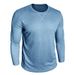 Men's Waffle-Knit Long Sleeve T-Shirt – Breathable Polyester Crew Neck Tee For Urban Layering Slim Fit Casual Top (S-XXL)_viptrois.com