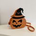 Fun Halloween Pumpkin Crossbody Bag For Women - Stylish PU Shoulder Purse With Zipper Closure, Perfect For Daily Use & Costume Parties_viptrois.com