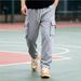 Men's Straight-Leg Cargo Joggers – Multi-Pocket Training Pants With Stretch Fabric (Athletic, Basketball, Outdoor Wear)_viptrois.com