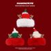 Christmas hat cute antlers plush thickened warm knitted hat men's and women's plush versatile gift ear protection wool hat_viptrois.com