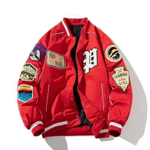 Varsity Jackets: Winter Baseball Jackets For Men And Women, Streetwear Fashion Coat, Blue Red_viptrois.com