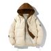 Men's Clothing Winter Cotton Coat With Hood Fake Two Piece Thick Warm Cotton Coat Men's Winter Clothing Men's Cotton Coat_viptrois.com