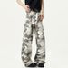 Premium Products Grey White American Camouflage Jeans Men's Trendy High Street Hip-hop Straight Loose Wide Leg Long Pants_viptrois.com