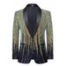 Men's Clothing Meteor Gradient Sequin Suit Jacket Performance Clothes Bar Singer Stage Performance Host Catwalk Suit_viptrois.com