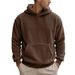 Winter And Autumn Fleece-Lined, Thickened Solid-Color Hooded Sweatshirt-Fashionable, Casual, Loose-Fitting, Versatile Lo_viptrois.com