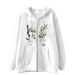 Men's Clothing Trendy Simple Design Watercolor Style Letter Print Zipper Sweater Casual Loose Sweater Cardigan Jacket_viptrois.com