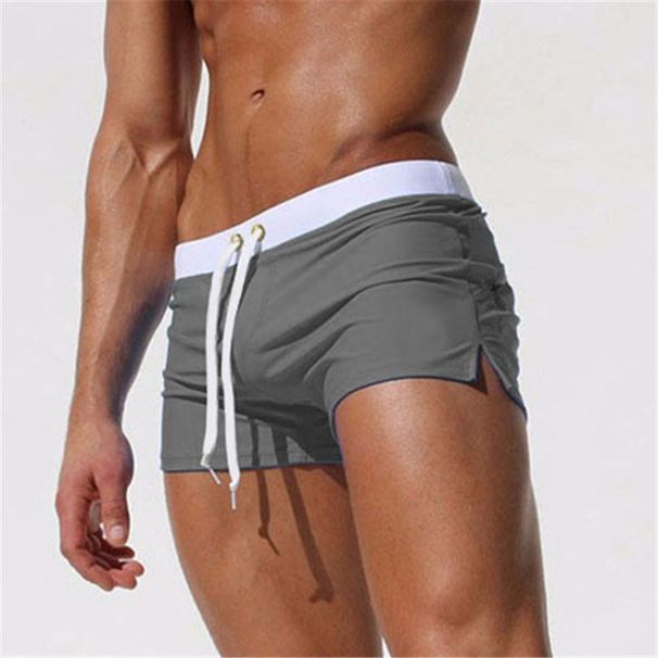 European and American men's swimming trunks, boxer swimming trunks, fashionable back pocket design, foreign trade beach pants, breathable beach pants_viptrois.com