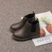 Girls Martin Boots 2022 Spring and Autumn New Boys' Ankle Boots British Solid Color Single Boots with Cotton Warm Boots_viptrois.com