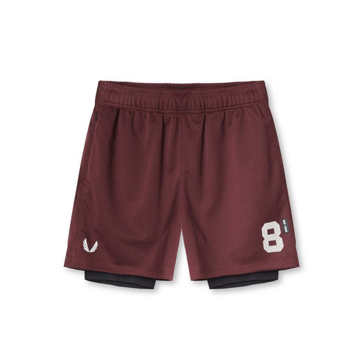 Men's Clothing Fitness Elastic Fitness Shorts Running Sports Breathable Five Point Double Layer Pants_viptrois.com