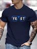 Fashion Men's Trend Cotton T-Shirt Printed Large Outline Casual Slim Fit Crew Neck Breathable Short Sleeves_viptrois.com