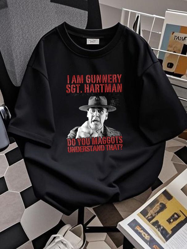 Licenza Ufficiale Full Metal Jacket Sgt Hart Uomo T SHIRT S XXL Taglie Summer Stretched Slightly Casual Breathable Versatile Soft Homme Graphic_viptrois.com