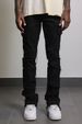 Monochrome Man- New Men's European And American Street Fashion Ins Hot Elastic Patch Denim Straight Pants_viptrois.com