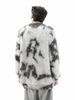 High Street Trendy Brand Tie-Dye Mink Winter Men's Loose Casual Long Sleeve Round Neck Soft Fluffy Knitted Sweater_viptrois.com