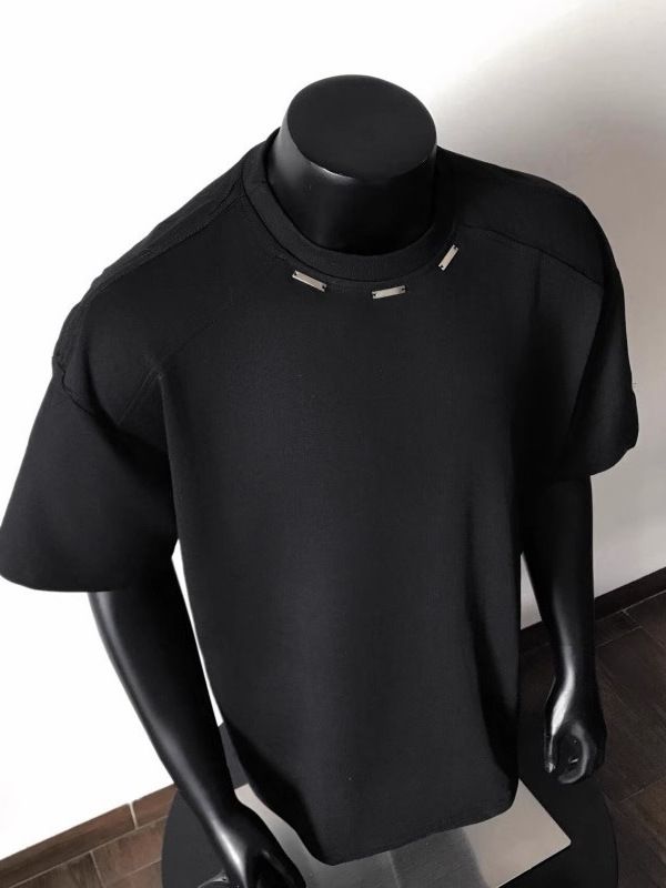 Men's Clothing Cotton Short Sleeved T Shirt For Men In Summer With Loose Three Dimensional Tailoring Fashionable Design Steel Label Round Neck Top_viptrois.com