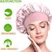 High elastic satin night cap beauty makeup hair care hat shower cap confinement hat wide brim headscarf female_viptrois.com
