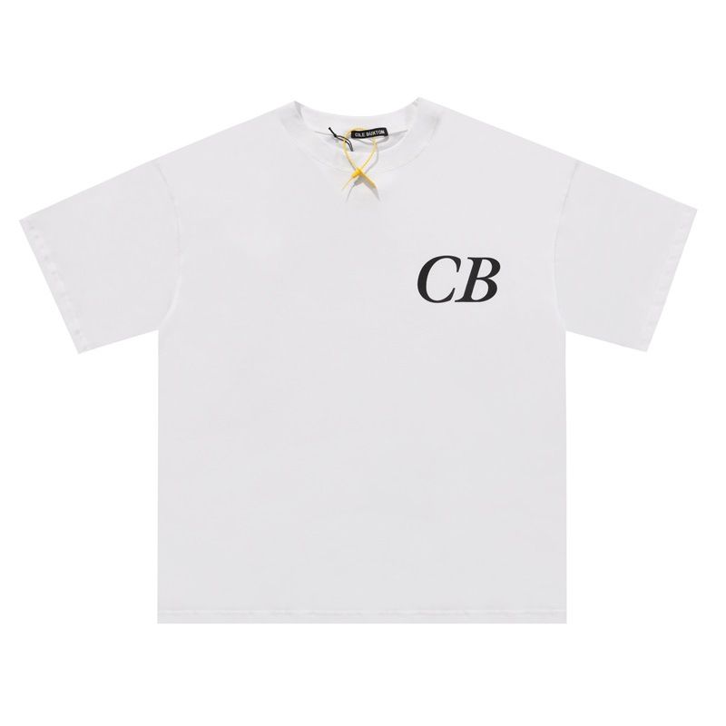 Cole Buxton's niche minimalist fashion label CB letter printed men's and women's OS short sleeved T-shirt_viptrois.com