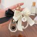 e Big Bow Tie Pearl String Keychain Ribbon Bag Pendant Handmade Hair Accessories Car Accessories_viptrois.com