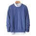 Nordmann Men's Wool Autumn Winter Twisted Round Neck Thick Pullover Sweater For Young Men Warm Inner Layer Knitted Base Shirt_viptrois.com