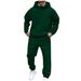 Men's Clothing New Plus Velvet Fashion Sweater Suit Leisure Loose Long Sleeve Hooded_viptrois.com