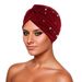 Muslim hat Turban cap pleats nail bead pleats simple watermelon cap_viptrois.com