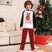 Christmas Fawn letter plaid Christmas family print home dress pajamas_viptrois.com