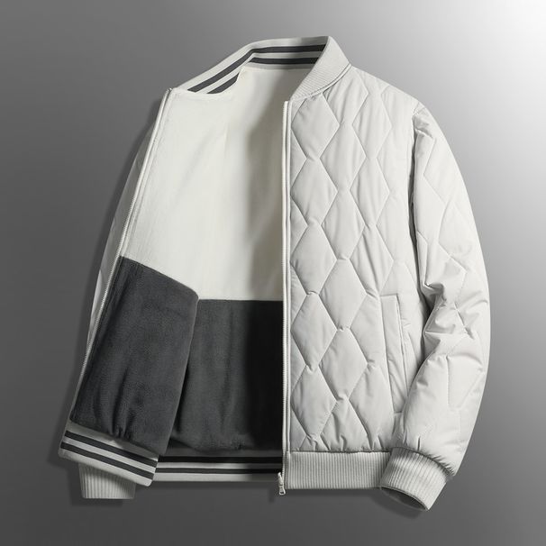 High-End Men's Autumn And Winter Reversible New Business Baseball Collar Jacket Casual Coat Plus Size Cotton Clothing_viptrois.com