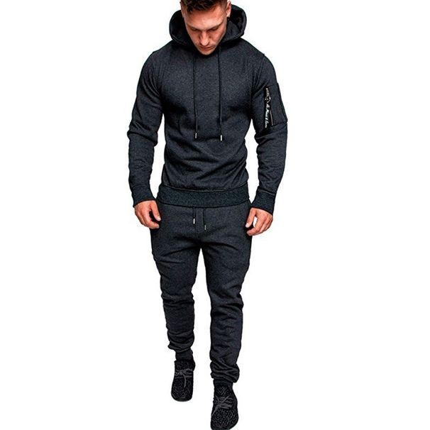 Mens 2 Piece Tracksuit Sweatsuit Jogging Casual Warm Breathable Wicking Fiess Running Sportswear Military Tactical_viptrois.com