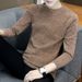 Chenier sweater men's autumn and winter new trend slim fit half high neck winter base knitted sweater trend long sleeved_viptrois.com