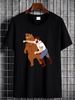 HOT SALE!! A Grizzly Bear T-Shirt Grizzly Bear Cool Shirt Man Punching Bear Tee Versatile Summer Top For Everyday Wear Unisex Stylish Breathable_viptrois.com