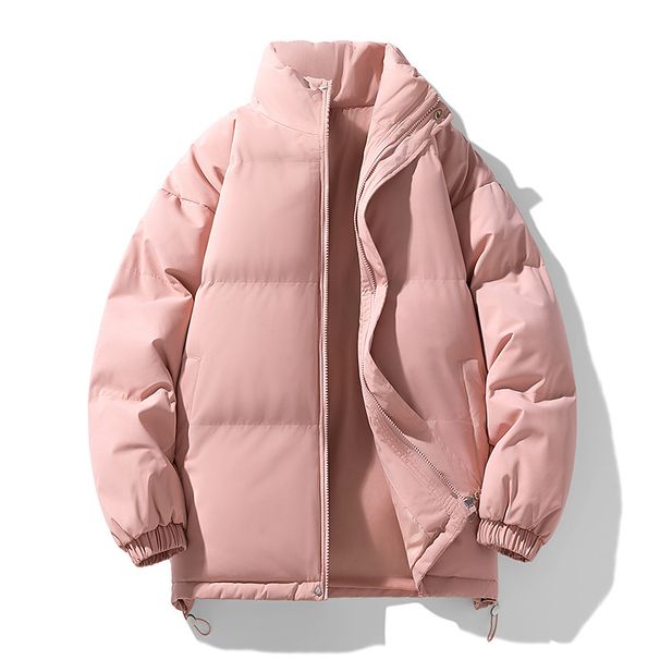 Men's Clothing Winter Padded Jacket - Thickened Polyester Coat With Multiple Pockets, Loose Fit, Zipper Closure, Warm & Stylish For Casual Wear_viptrois.com