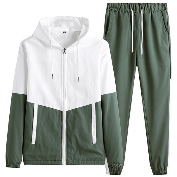 Men's Clothing Japanese And Korean New Men's Sportswear Suits Men's Autumn Casual Wear Korean Style Leggings Hooded Jacket Wholesale_viptrois.com