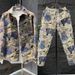 Spring/Autumn New Jacquard Teddy Bear Trendy Coat, Floral Pants, Internet Famous, And The Same Style Of Ruffian Handsome Harlan_viptrois.com