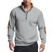 Men's Clothing Hot Selling Autumn New Men's Casual Pullover Zipper Sweatshirt Henry Collar American Jacket Men_viptrois.com
