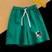 Retro Style Men's Printed Shorts Summer Trendy Student Brand Casual Loose Sports Pants Design_viptrois.com