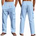Men's Clothing Linen Thin Breathable Workwear Multi Pocket Loose Casual Trousers Long Trousers_viptrois.com