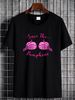 Save Your Pumpkins For Breast Cancer Awareness & Halloween T-Shirt Casual Designer Clothes Soft Print Round Neck Short Sleeve Unisex Women Breathable T-Shirt For Women Casual Female Comfortable Top For Everyday Wear Women Top Graphic Tees Summer_viptrois.com