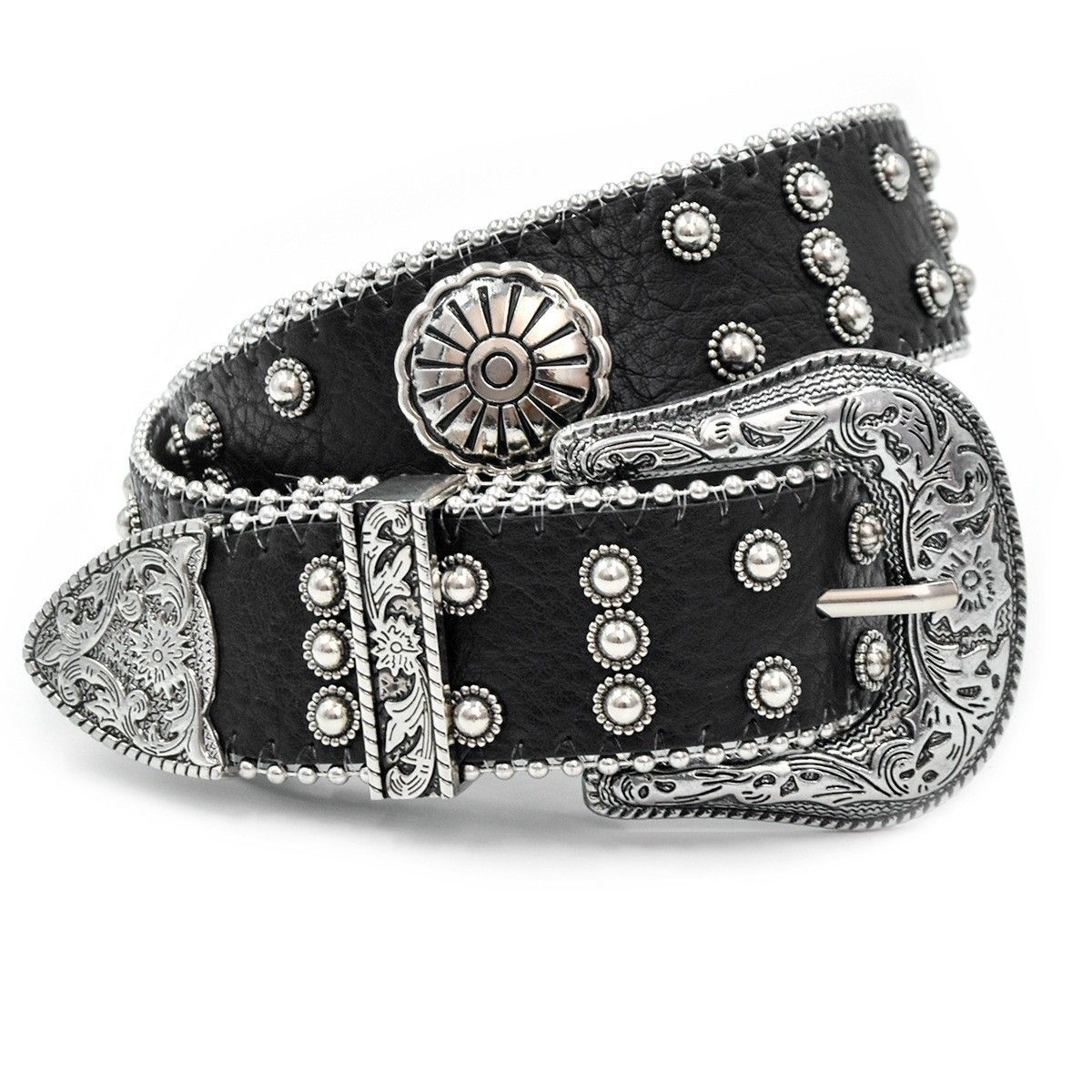 Women's Western Punk Belt, Y2K Studded Waistband With Alloy Buckle For Jeans & Skirts_viptrois.com