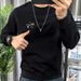 New Pi Shuai Autumn/Winter Internet Celebrity Same Style Men's Trendy Round Neck Printed Hoodie T-shirt Casual Long_viptrois.com