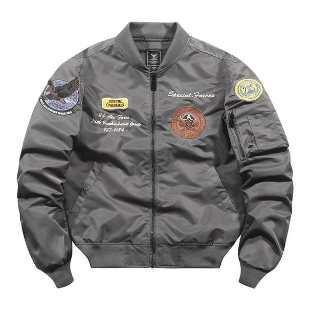 Men's Clothing Tough Guy New Autumn And Winter Air Force MA1 Flight Jacket Men's Embroidered Baseball Jacket Large Size Coat_viptrois.com