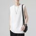 American Style Pure Cotton Vest Sleeveless T-Shirt For Men 2025 Summer Edition Dr Shoulder Loose Casual Printed Tank_viptrois.com