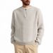 Half-Zip Knit Sweater – Textured Pullover For Men With Relaxed Fit (Gray/Black/Beige, M-XXXL)_viptrois.com