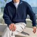 Men's Pearl Half-Zip Knit Jacket – Lightweight Korean Layering Piece (4 Colors, M-XXXL)_viptrois.com