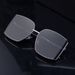 New Fashion Nylon Tile Sunglasses For Women, High End Frameless Sunglasses For Women, Sun Protection And UV Protection_viptrois.com