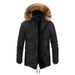 Men's Clothing Men's Longline Fleece-Lined Parka - Detachable Hood Winter Coat (4 Colors, L-4XL)_viptrois.com