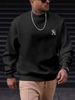 Polar Fleece Solid Color Round Neck Sweater Mens Candy Cotton Long Sleeve Working Clothes_viptrois.com