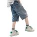 Mother & Kids Boys summer denim shorts 2024 shorts summer thin new style children's clothing trendy boys casual pants_viptrois.com