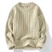 Knitted Sweater Lazy Style Loose Twist Knitted Sweater Men's Casual Korean Version Versatile_viptrois.com