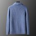 Men’s Slim-Fit Button-Up Knit Cardigan – Korean Style Ribbed Sweater With Moisture-Wicking Fabric ( Fall-to-Winter Layering Essential)_viptrois.com