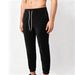Men’s Athletic Casual Trousers – Lightweight Polyester Running Pants For Gym & Streetwear (Black/Gray, Relaxed Fit_viptrois.com